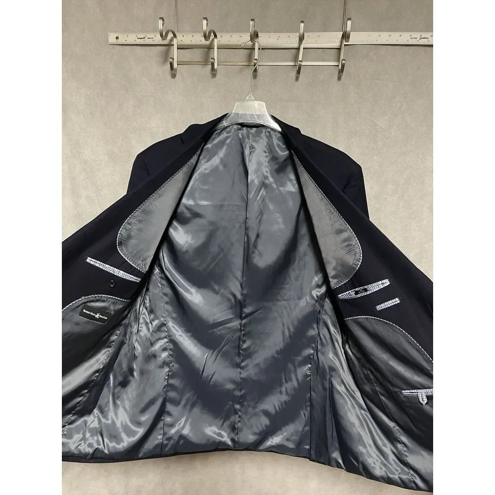 Beverly Hills Polo Club Suit Men 50L Navy Blue 2 B Career‎ 43X28 Pants Luxury